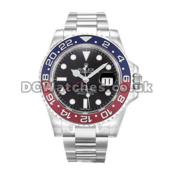 White Gold Rolex GMT Master II 41MM Replica Watches With Colorful Bezel For Men (Ceramic Bezel)
