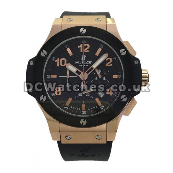 High-quality Hublot 44MM Replica Watches With Red Gold Case For Men