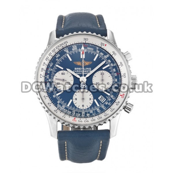 Pretty Breitling Navitimer 41.8MM Blue Dial Replica Watches For Men
