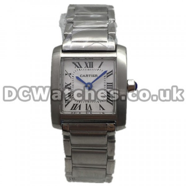 Cartier Tank Francaise Silver Dial Replica Watches For UK Sale